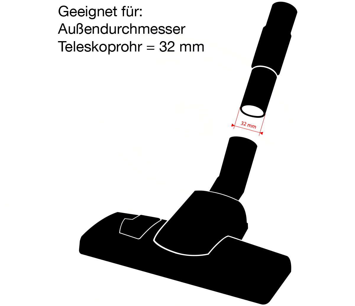 Indexbild 2 - Parkettdüse für Nass- Trockensauger Ø 32/35mm Nassdüse Wassersaugdüse Bodendüse